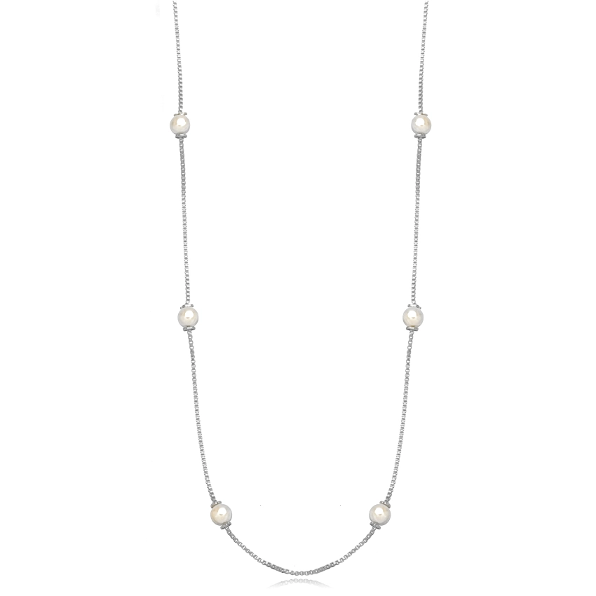 Colar pérolas rodio R$_160,00