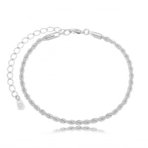 Pulseira cordão baiano ródio