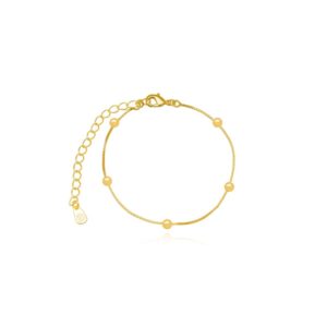 Pulseira pérola dourada
