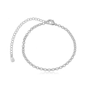 Pulseira elo português ródio