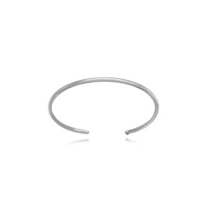 Bracelete liso ródio